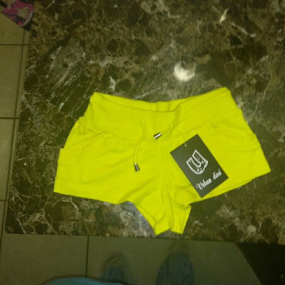 NWT Urban Diva size small yellow shorts